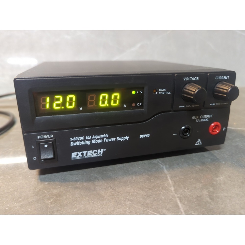 Extech Dcp60 1-60V 10A Adjustable DC Switching Power Supply - Tested Working